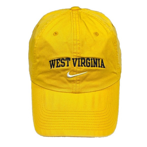 Nike Other - West Virginia Mountaineers Hat Cap Strap Back Nike Swoosh Dad WVU Yellow Adult